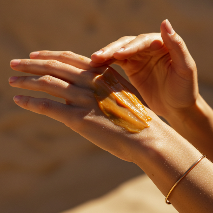 Tallow Balm moisturizing hands